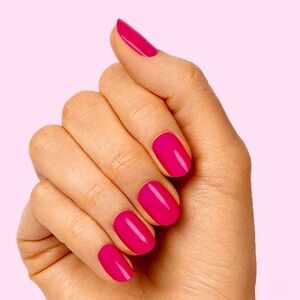 Color Street Pink Nail Polish Strips - Watermelon Session, solid Bright Pink.